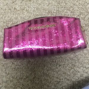 Victoria’s Secret pink glitter makeup bag